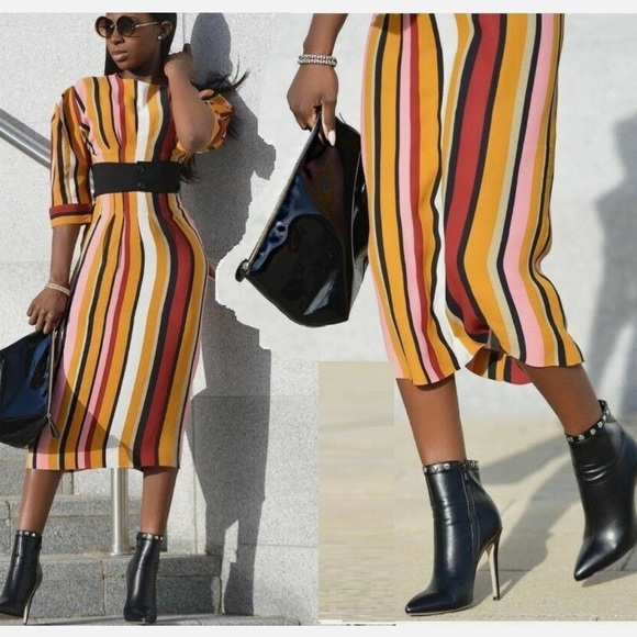 Zara Midi Striped Studio Dress - Picture 12 of 15